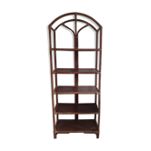 Rotin and wood library shelf