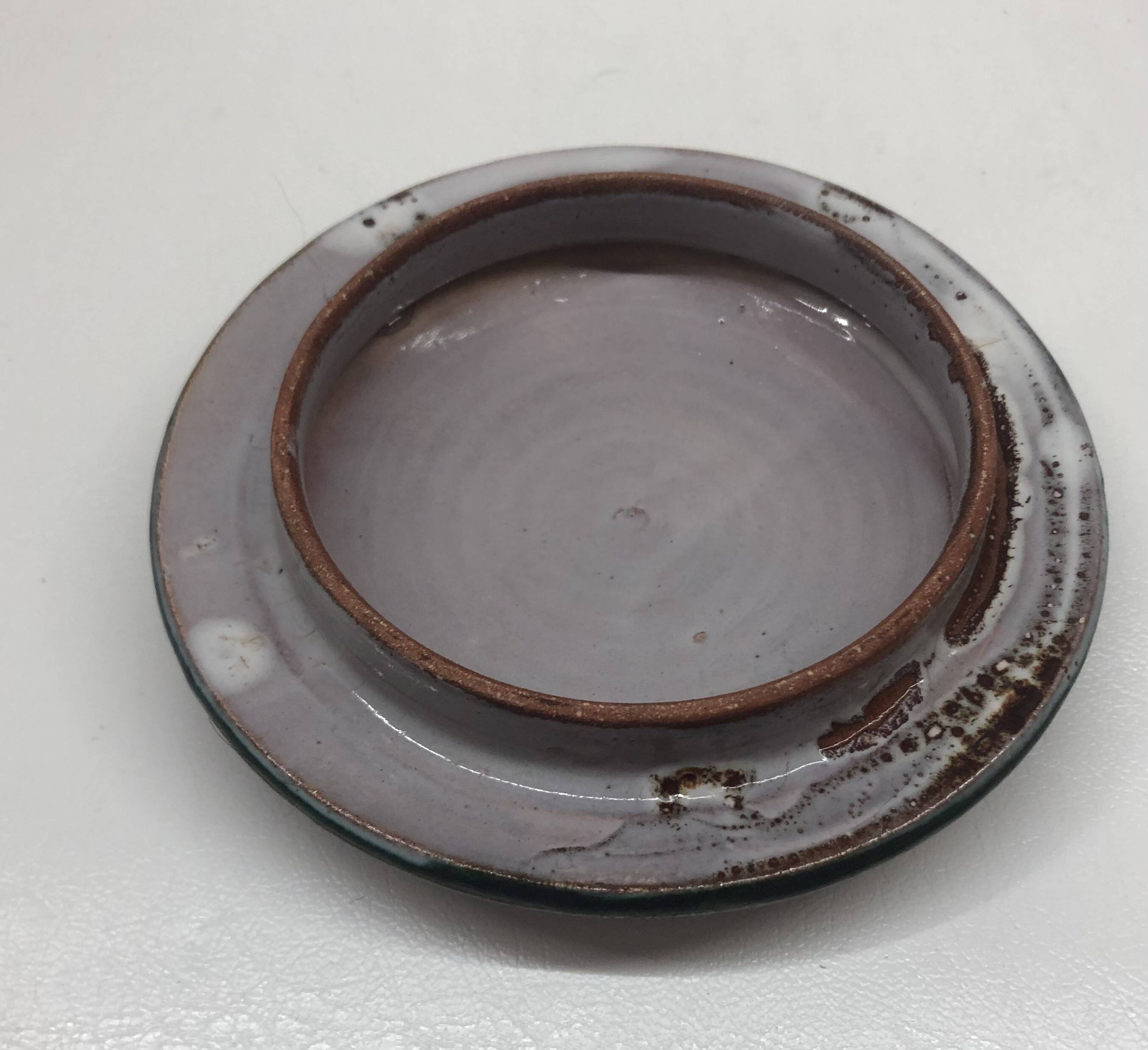Covered ceramic pocket emptier from Vallauris by Daniel Étienne