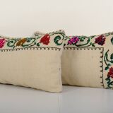Set of two aubusson turkish kilim pillows