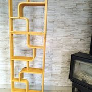 Bent plywood wall, bookcase, flowerbed, Volak by Holesov, 1960s Czechoslovakia