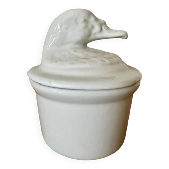 White ceramic duck pot