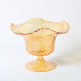 Porte-caddie en verre irisé Plissé / Vetreria Vetrart / Italie / Années 1990