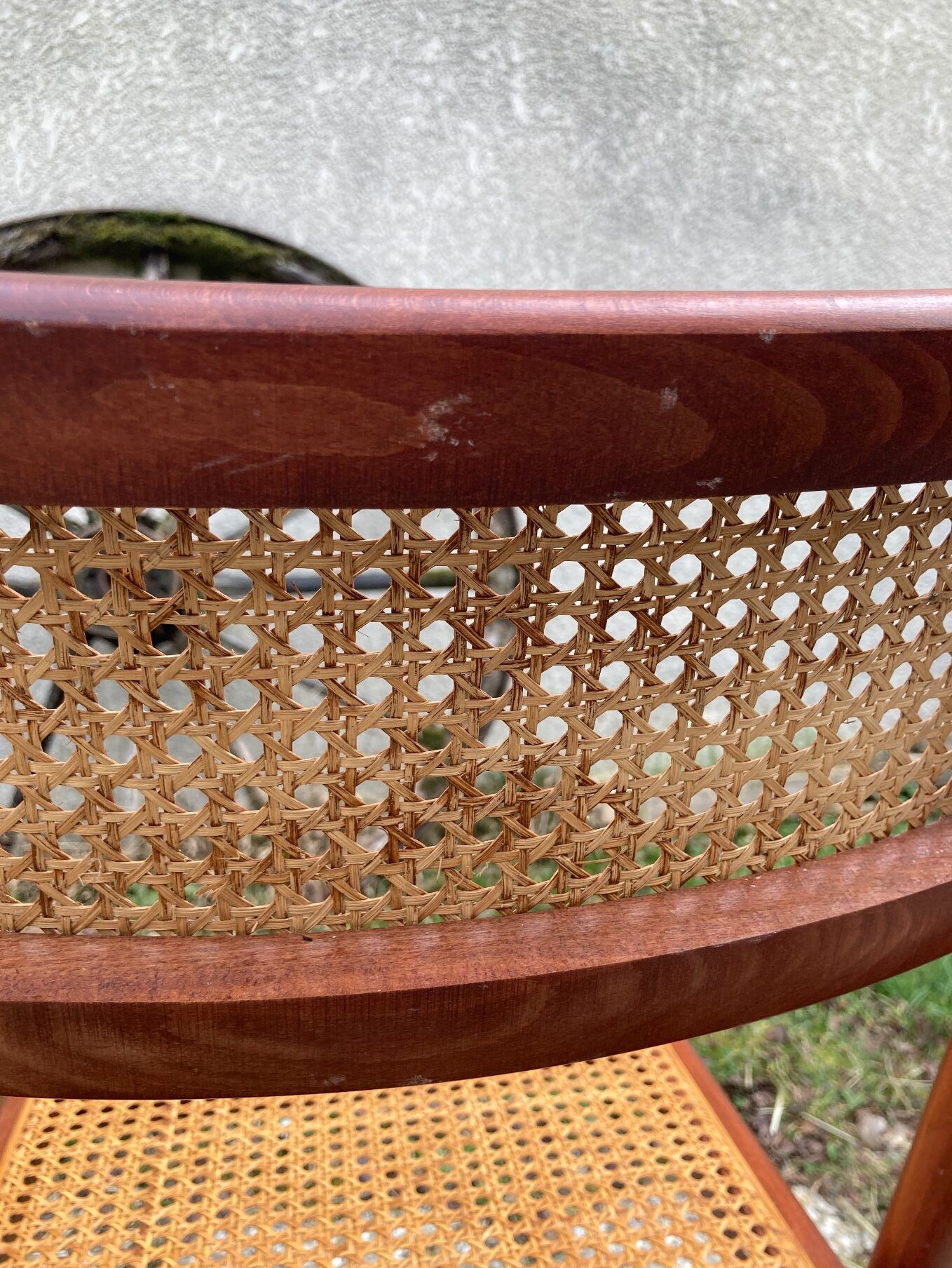 Pair of Italian folding chairs in vintage canning