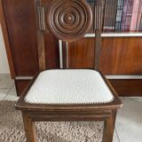 Etienne Kohlmann Art Déco chairs in oak and bouclette fabric, 1930, set of 6