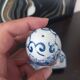 Vintage blue porcelain salt and pepper shakers