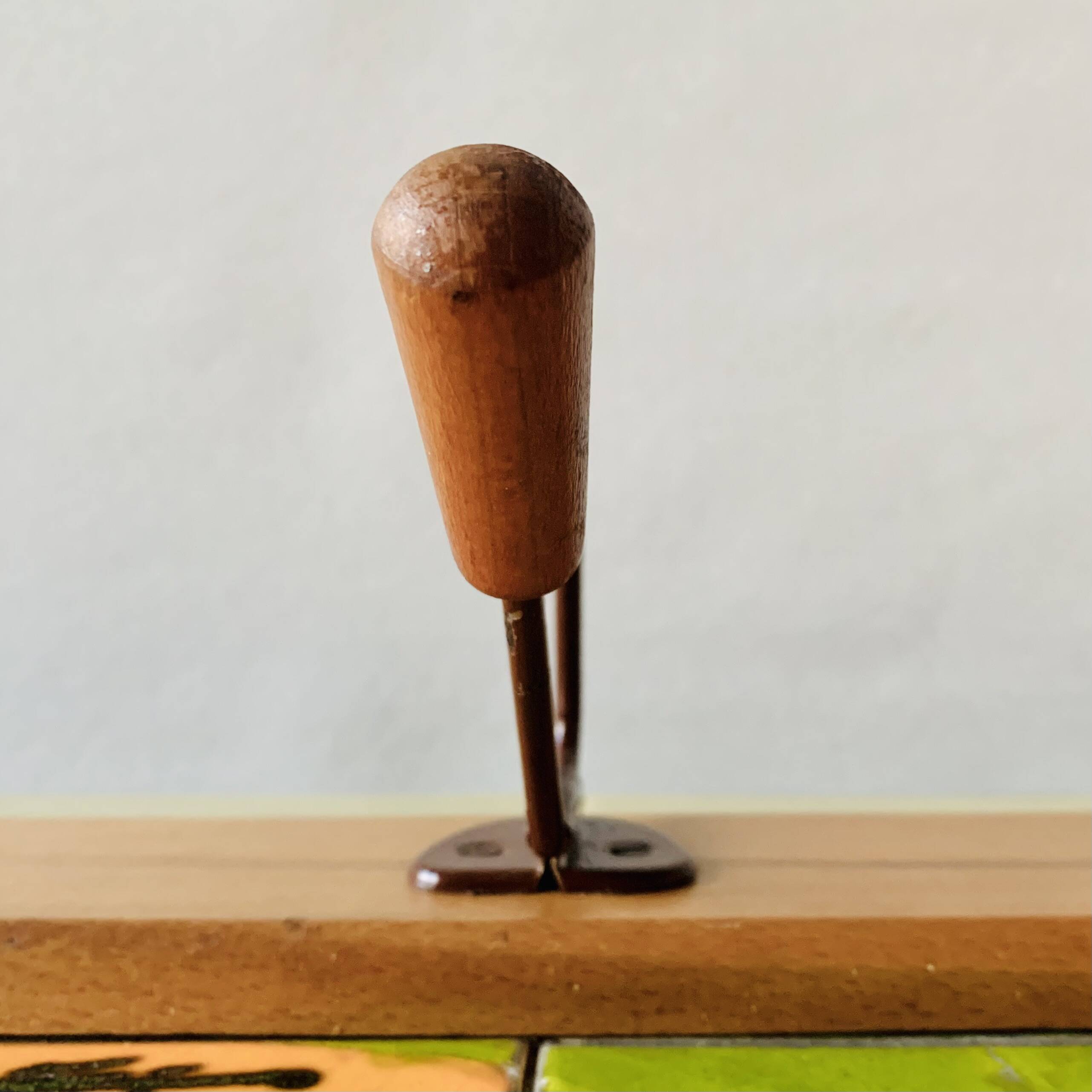 Vintage wall coat rack - 3 hooks