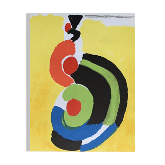 Lithographie originale Sonia Delaunay 1972