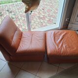 Heater and its vintage footrest rock bobois