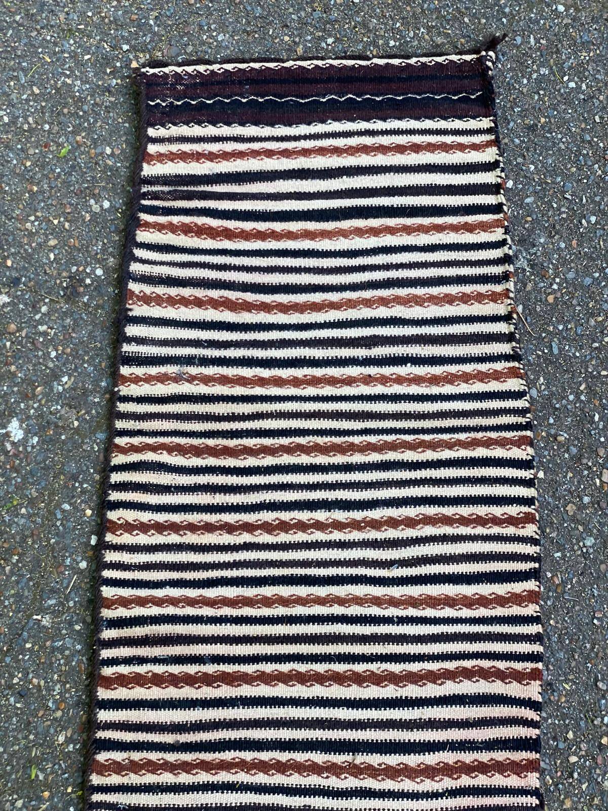 Persian Khorjin Kilim rug, hand-woven wool pouch, 40x80cm.