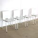 Ensemble de 4 chaises empilables industrielles
