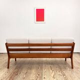 Mid Century Modern 3-Seat Sofa, Ole Wanscher for France & Son, Senator Teak, Danish Design Couch