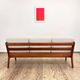 Mid Century Modern 3-Seat Sofa, Ole Wanscher for France & Son, Senator Teak, Danish Design Couch