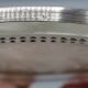 Old coaster bottle carafe glass and solid silver ribbing minerve art deco