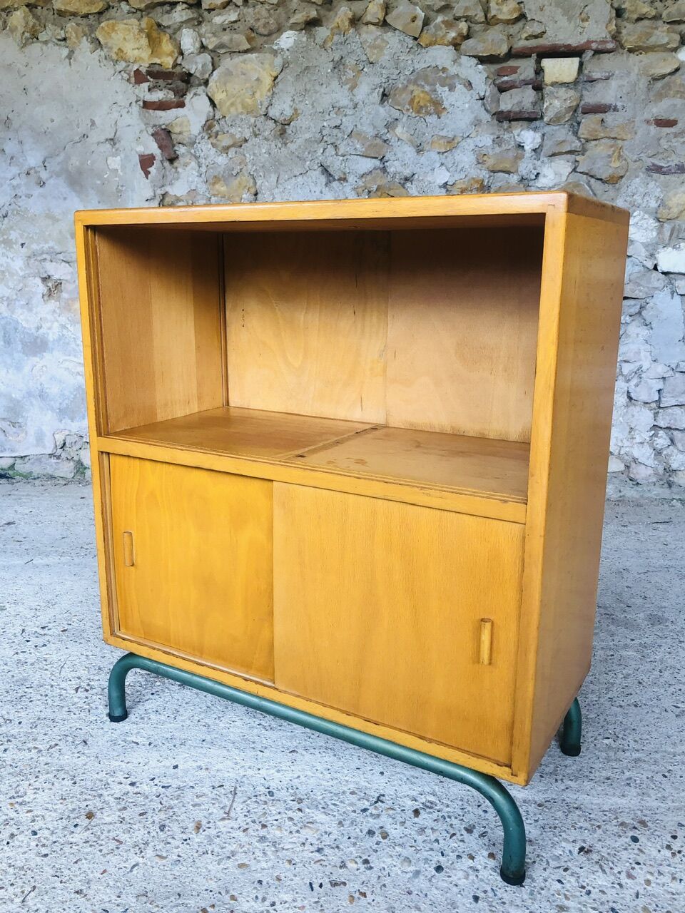 Mid-Century Vintage Storage Cabinet on Metal Legs