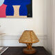 Vintage rattan caned lamp