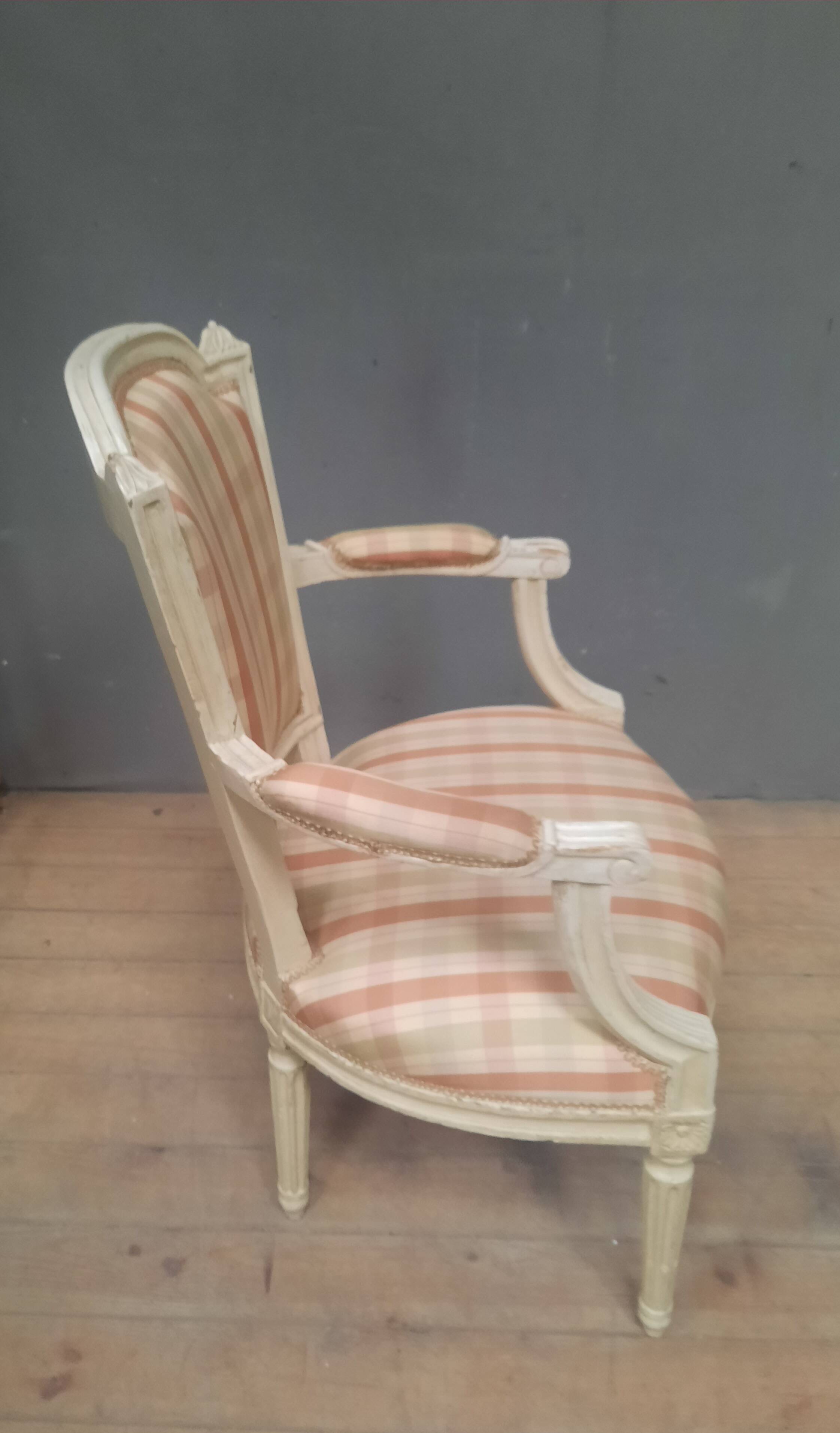 Lacquered armchair in the Louis XVI style