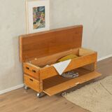 Vaulting Box as Shoe Cabinet, Bench on Wheels
