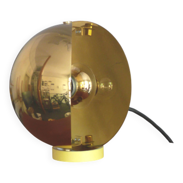 Cosack Eclipse brass wall lamp, a rare piece from the 1980s, tulip style, Panton era, Space Age style.