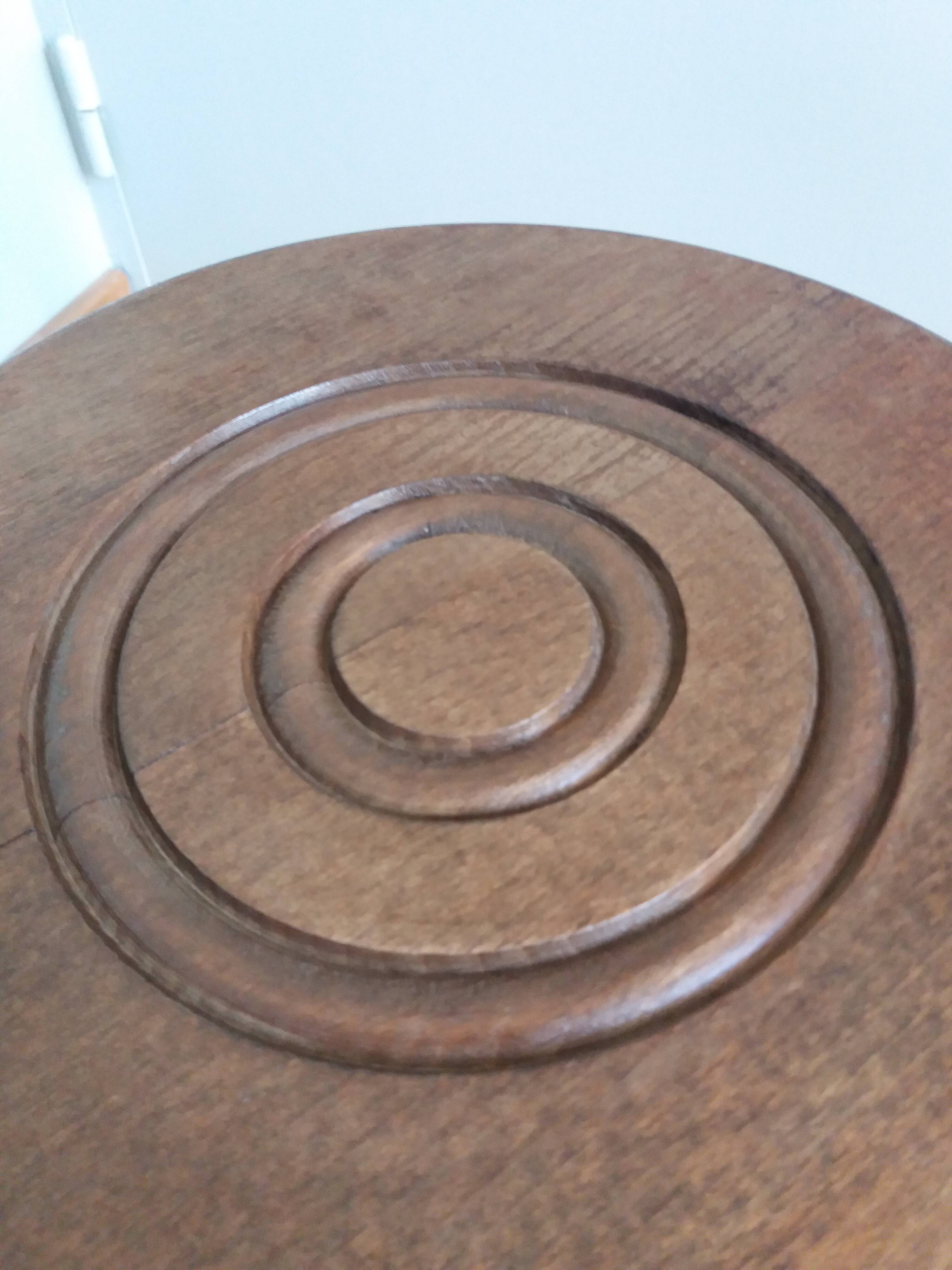 Turned wood tripod stool
