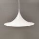 Vintage Fog & Mørup Semi Hanging Lamp, White Lacquered, Denmark 1970-80s