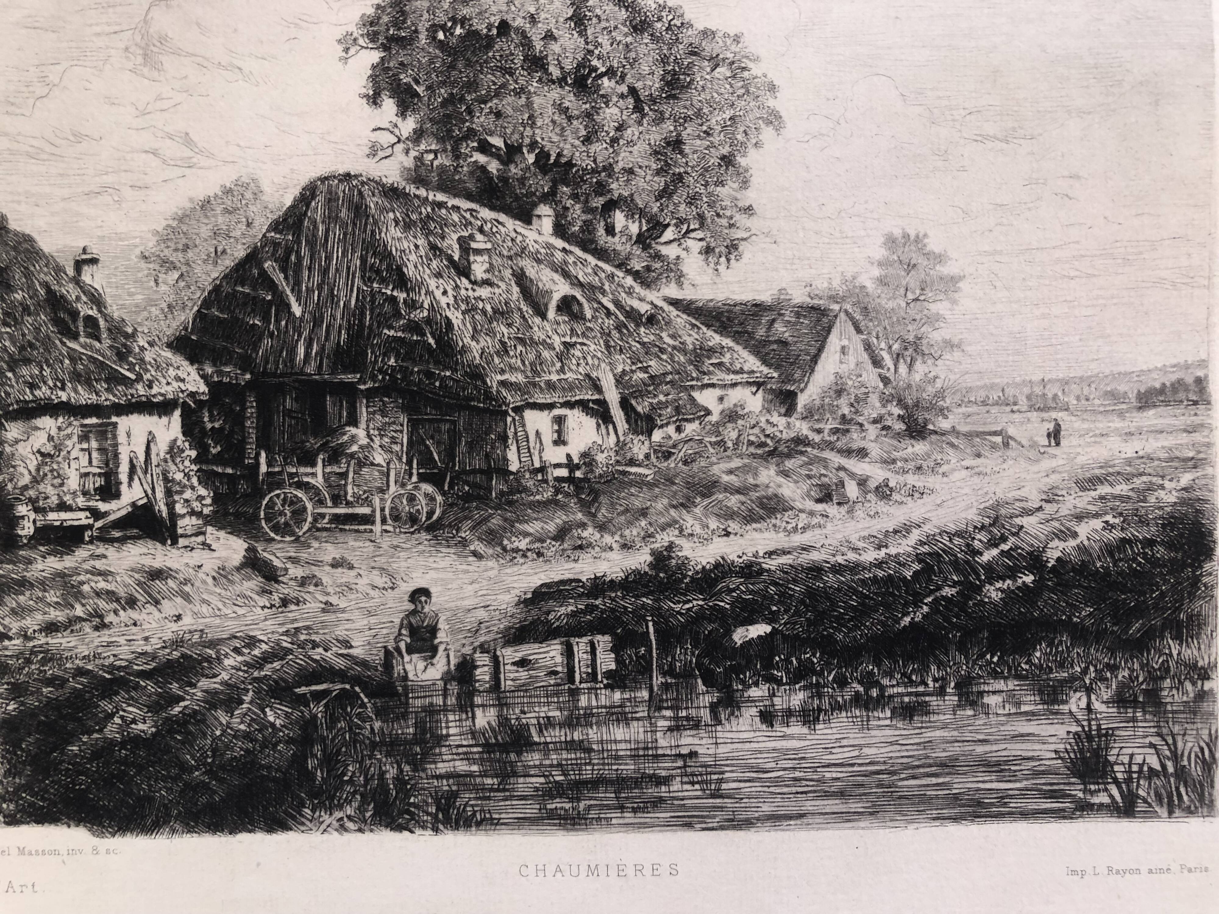 1 lot 6 prints revue l'art late 19th century: importun, desmoulins, cabaret, venice, chaumieres, menetrier