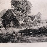 1 lot 6 prints revue l'art late 19th century: importun, desmoulins, cabaret, venice, chaumieres, menetrier