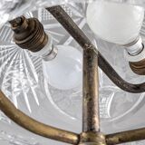 French Art Deco Cut Crystal 'Mushroom' Table Lamp, 1920s