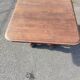 Square wooden table in Henri II style.