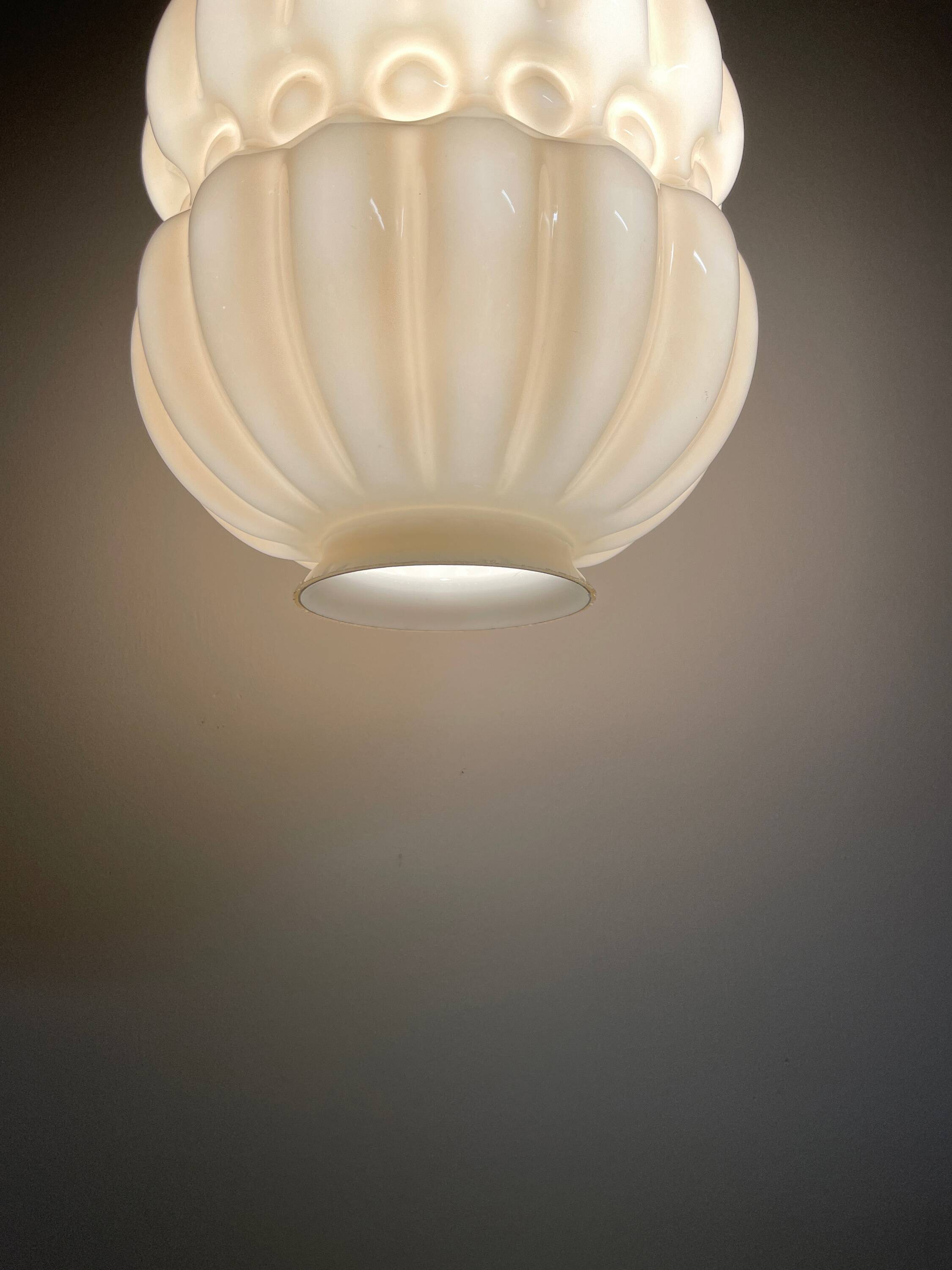 Glass pendant lamp, Polam-Meos, 1970s.