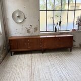 Enfilade teck XL années 60 constructiviste