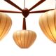 Lampe de plafond scandinave des années 1960 en teck