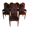 Serie de 8 chaises art deco de Gauthier Poinsignon