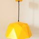 Vintage Bakelite origami-shaped yellow pendant light