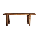 Old carpenter's workbench – Solid wood console