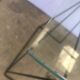 Glass trestle desk