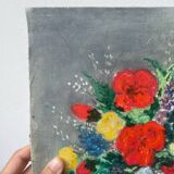 Tableau bouquet de fleurs peinture