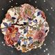 Collection plate gien france peonies, hand painted, vintage