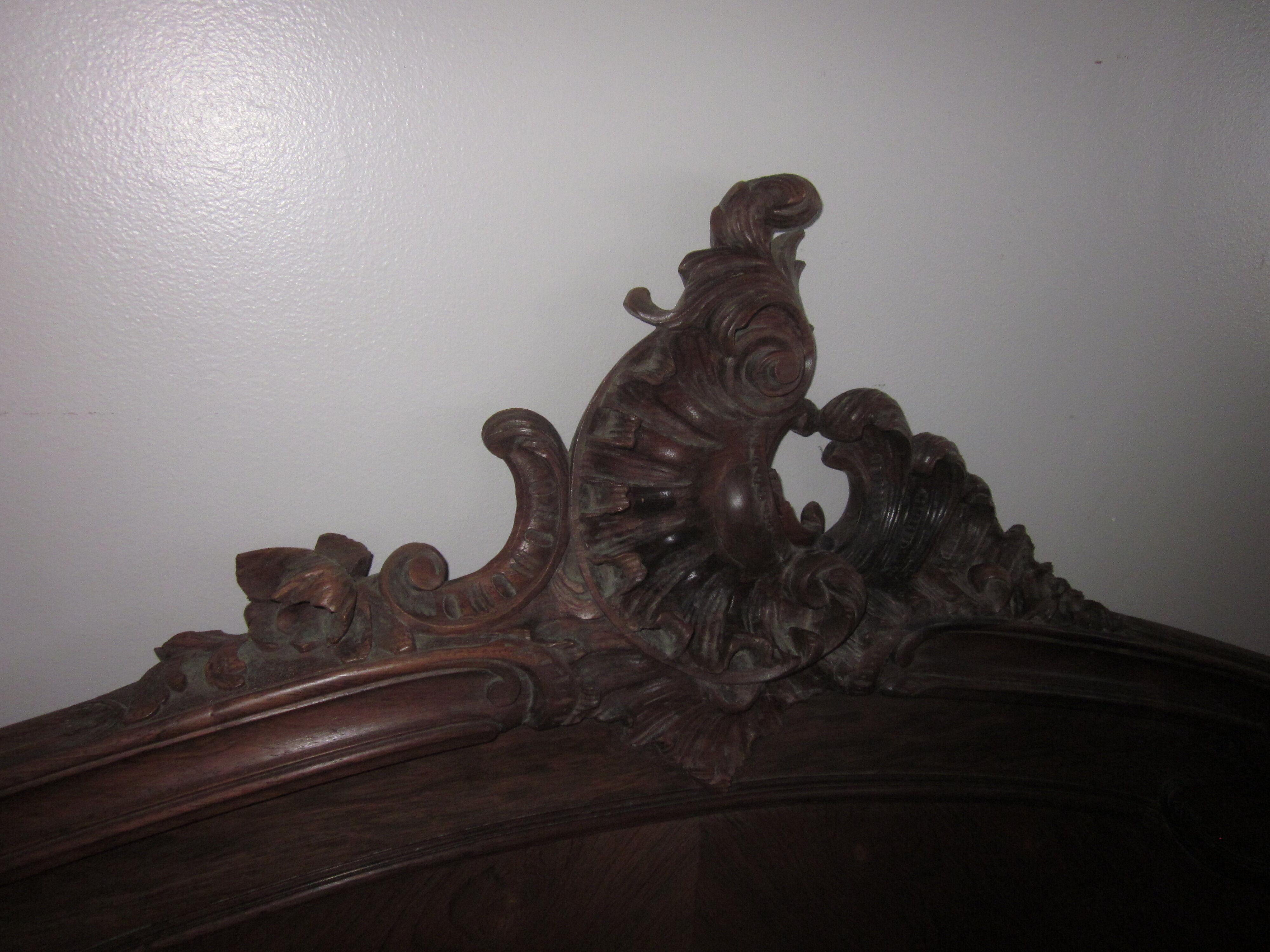 Headboard louis xv in walnut
