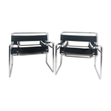 Pair of "vassily" model armchairs Marcel Breuer 1980