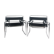 Pair of "vassily" model armchairs Marcel Breuer 1980