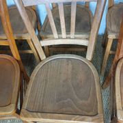 Ensemble de 10 chaises bistrot années 1950-60 vintage Luterma