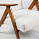 Vintage armchair B-310 VAR white structural boucle 1970s