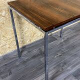 60s 70s teak office table desk chrome frame Danish design