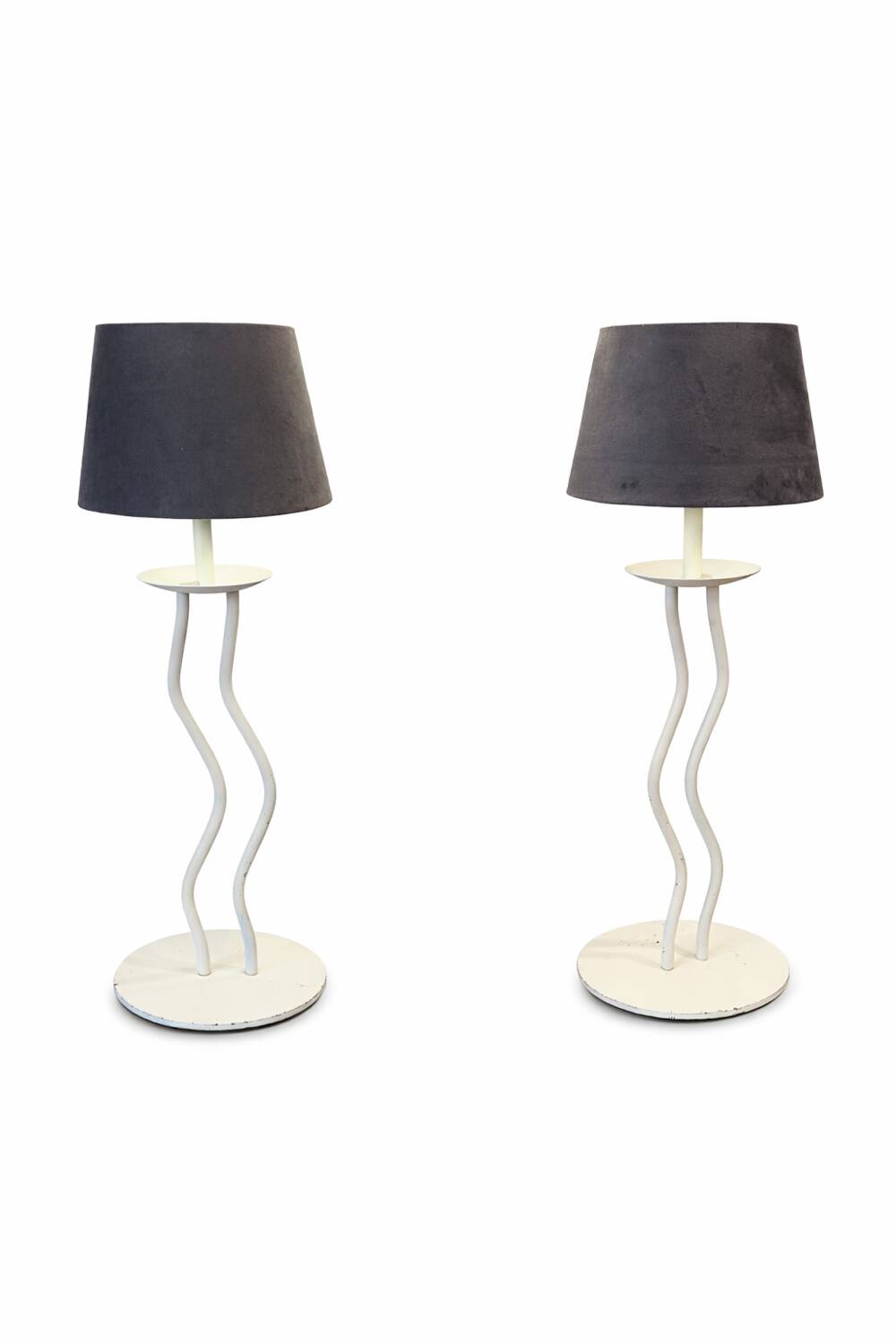 Pair of postmodern lamps from the 1980s.