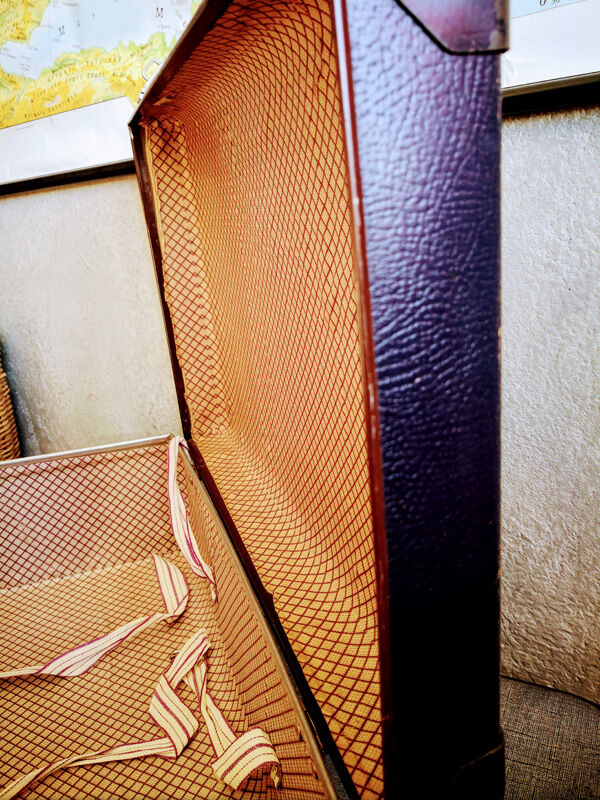 Vintage blue suitcase