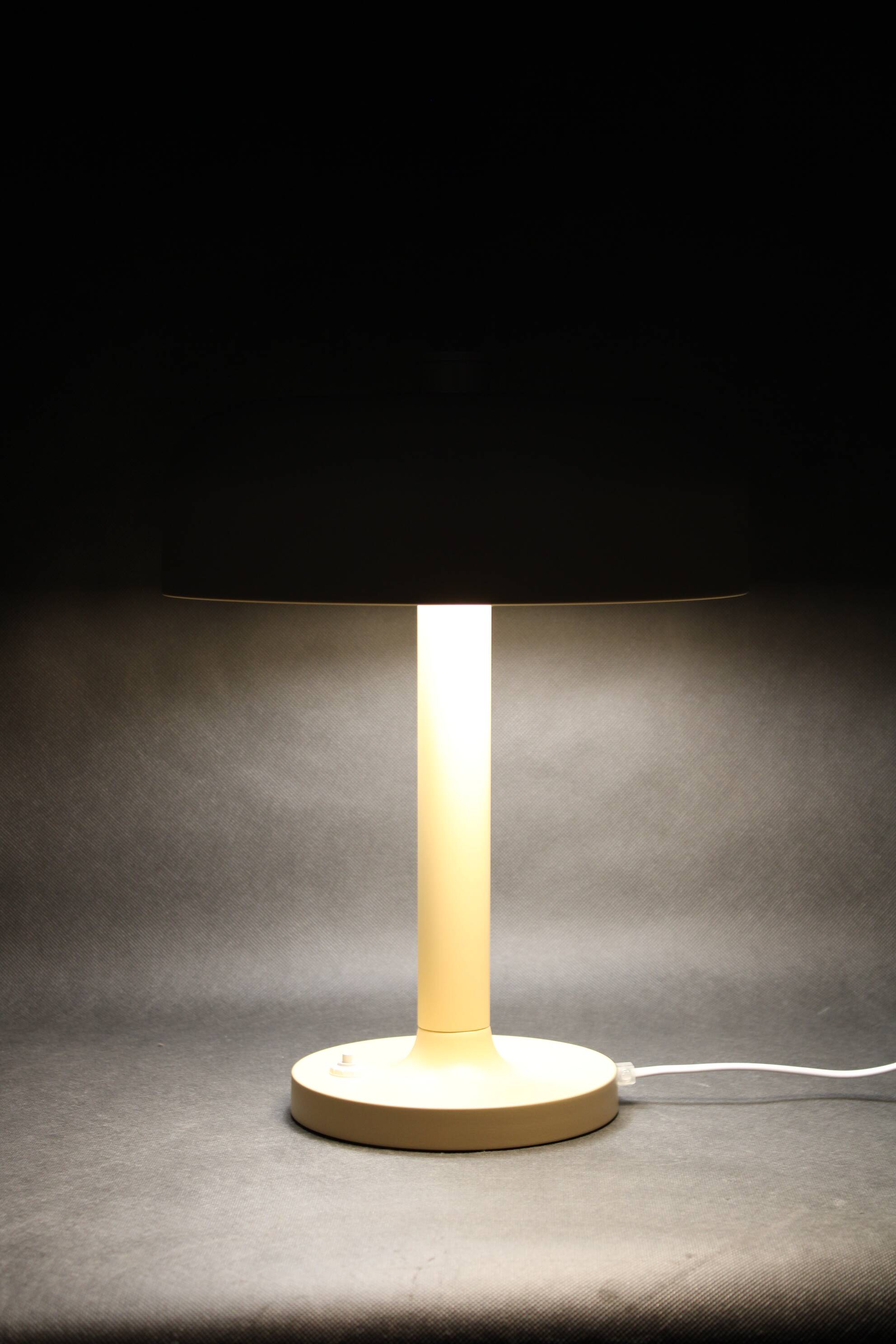 Josef Hurka Napako Mid Century Beige Table Lamp 1970s