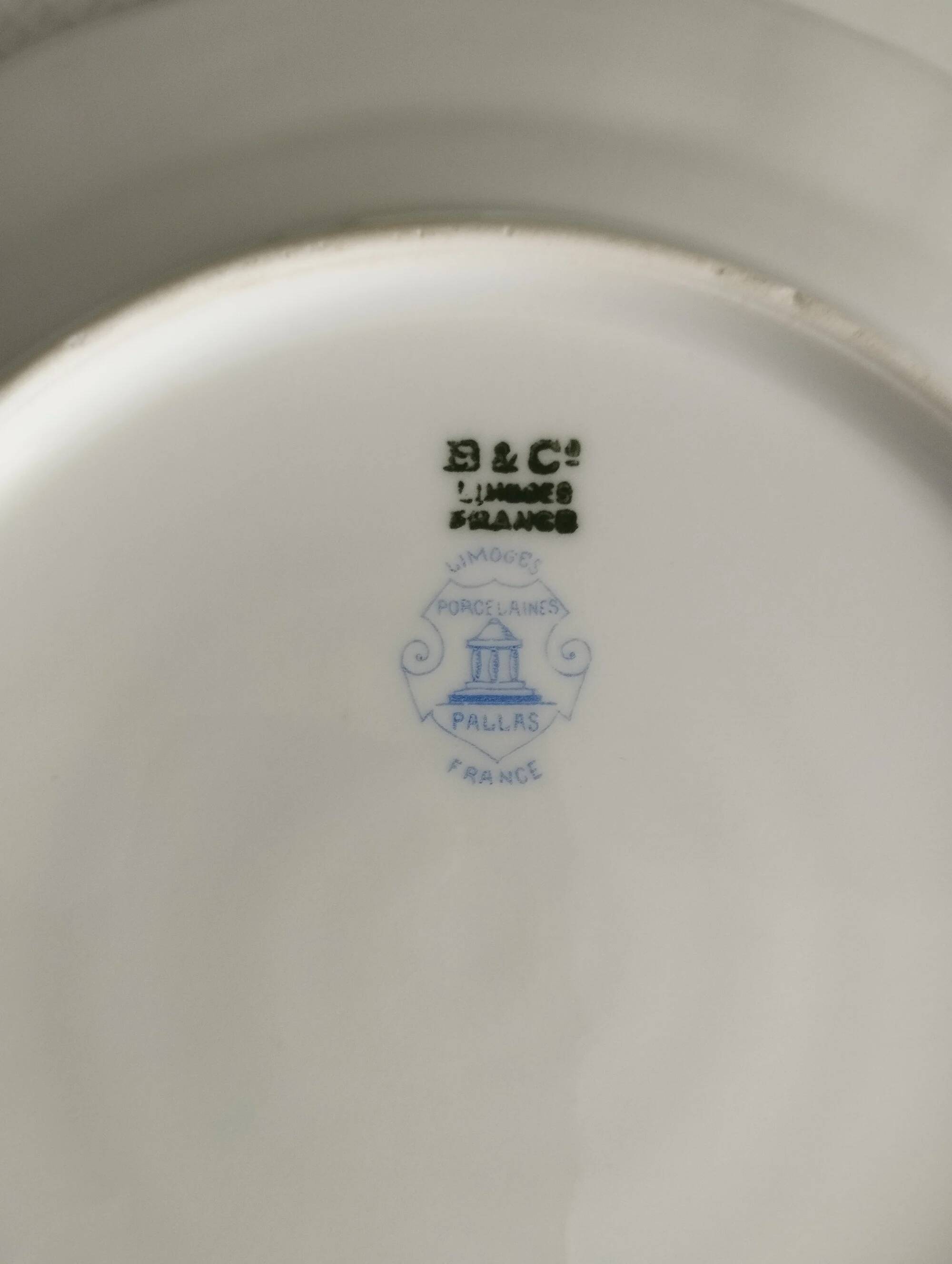 « Pallas » - 6 assiettes à dessert en porcelaine Limoges Balleroy & Cie