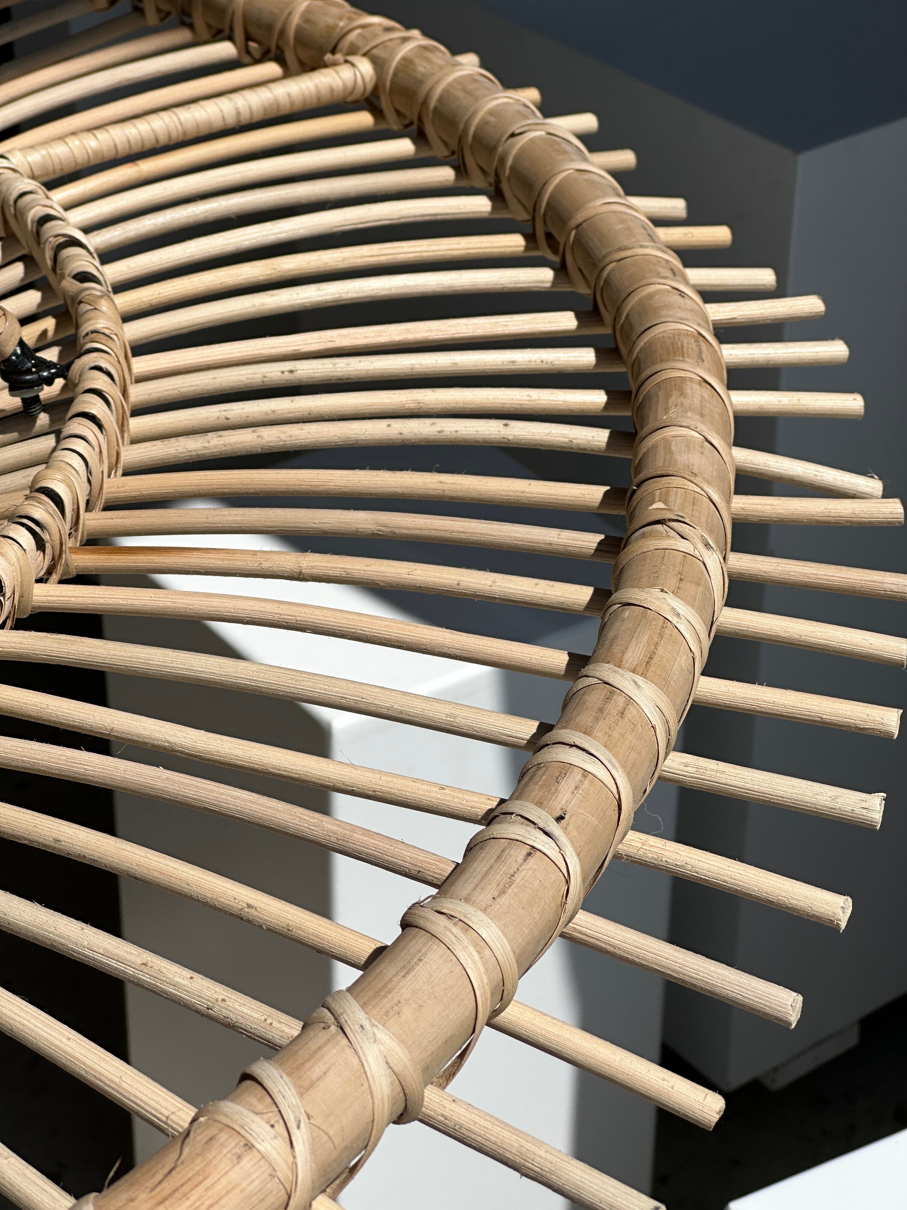 Suspension rattan saucer iron frame D:120 H:60