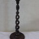 Twisted wooden candle
