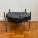 Maud Supplies burnt wood side table
